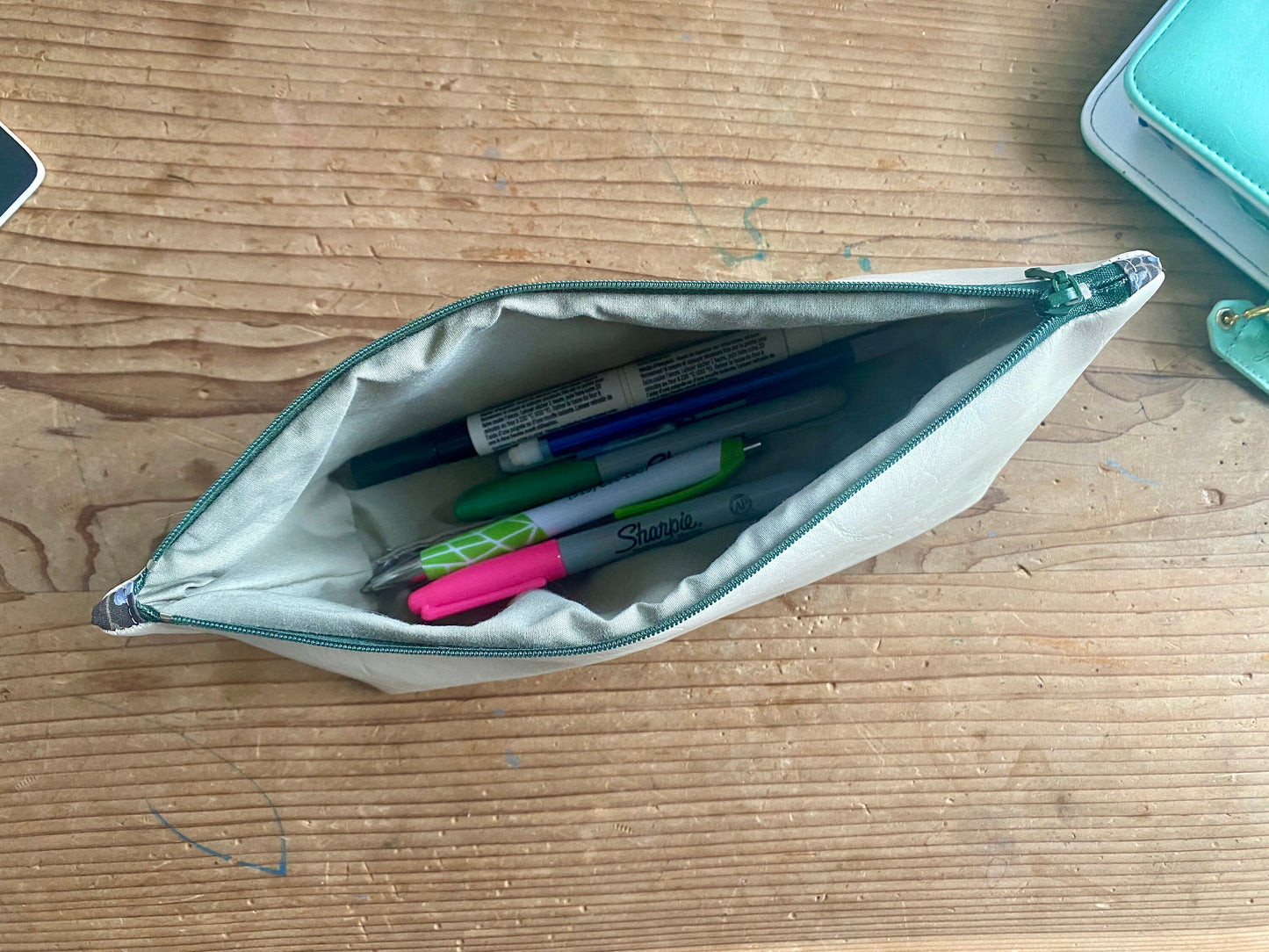 Faux Leather Pouch; Pencil Case; Bag; Toiletry Bag